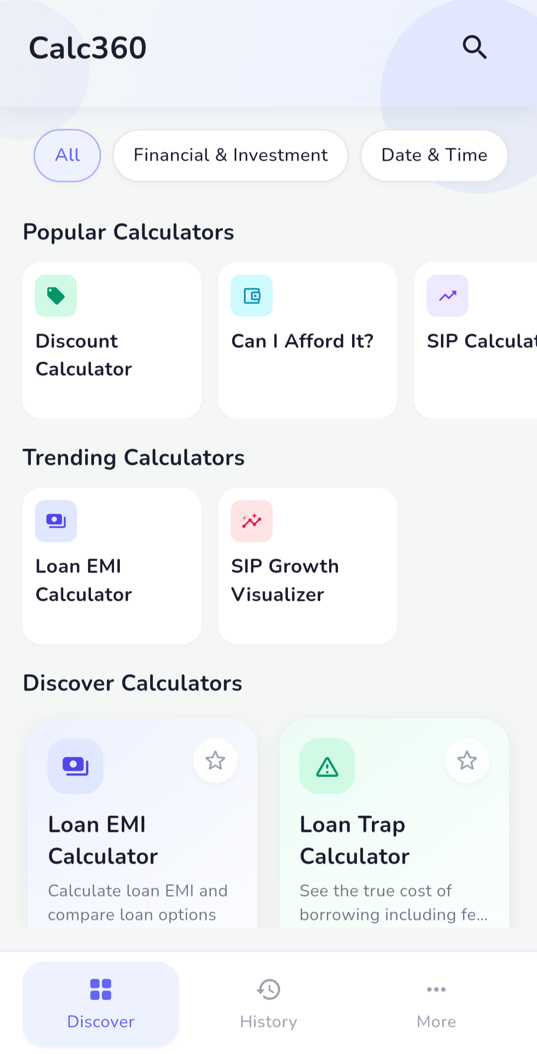 Calc360 app preview